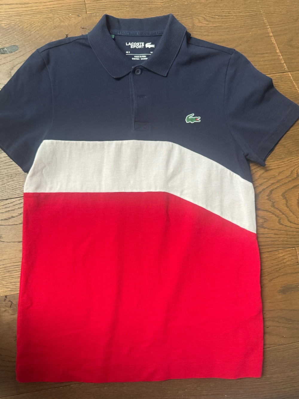 Lacoste Navy Polo with White Logo